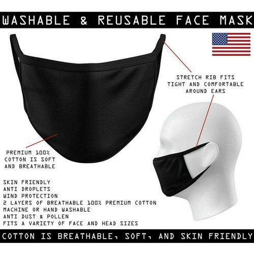 Xtreme Couture Affliction Mask Skeleton Biker Face Mask Black Washable Reusable - Picture 2 of 5