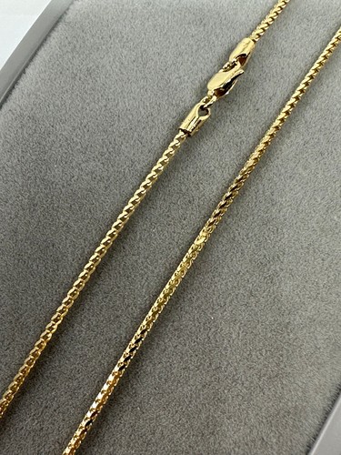 Cadena de cuello Franco cuadrada con borde de diamante de oro amarillo de 9 quilates de 1,2 mm de 22"/55 cm (085B) - Imagen 4 de 7
