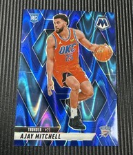 2024-25 Panini Mosaic #204 Ajay Mitchell RC Blue Seismic Mosaic PRIZM /149 OKC