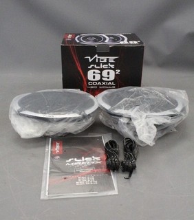 Pair of VIBE Slick 69.2 Coaxial Car Speakers 6x9" 420W Black New/Boxed L55