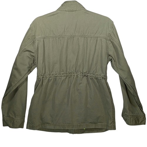 Crazy 8 Girls Green Jacket XL 14 100% Cotton Utility Style Coat with Pockets - Picture 3 of 15