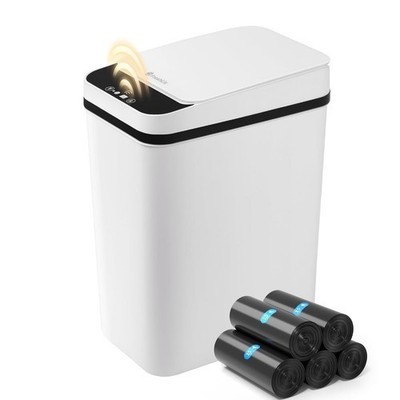 Bathroom Garbage Can with Lid 2.6 Gallon Diaper Trash Automatic Cans Touchless