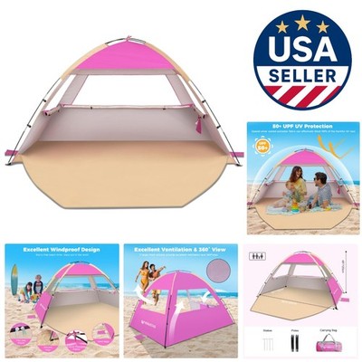 All-Weather Beach Tent with 4-Sided Ventilation - For 3-8 Persons, Easy Carry