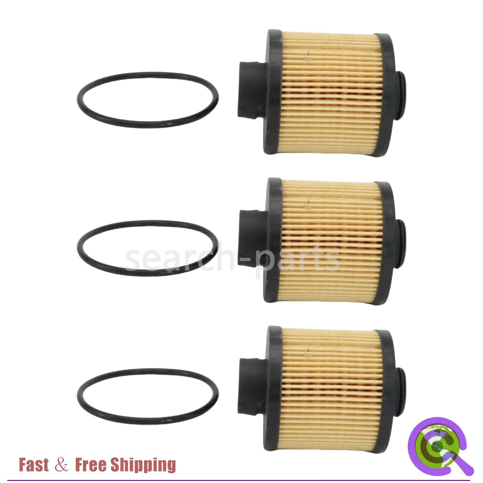 3Pcs Oil Filter Fits Lamborghini Gallardo 2004-2008 07L115561C USA