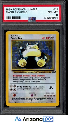 Snorlax (Unlimited) graded PSA 8 for sale on eBay