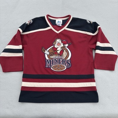 Disneyland Resort Grumpy s Miners Youth L Stitched Hockey Jersey