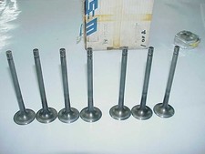 7 Del West 1132 Titanium Exhaust Valves 1.625-5.490 Bead Groove 18 Sb Chevy