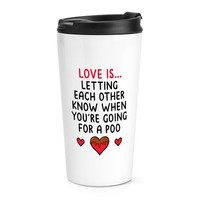 Gift Base 16Oz Isolierbecher Travel Mug Weiß Metall 1 Valentinstag