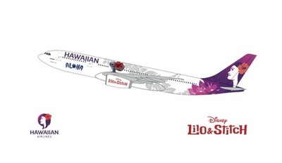 Hawaiian Airlines and Disney Lilo and Stitch Airbus A330-200 1:200
