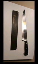 Vintage Ed Wusthof Dreizackwerk Trident Blade 10" Chef's Knife Germany w Case