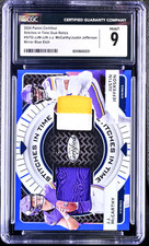 2024 Certified SITD Mirror Blue Etch JJ McCarthy/Justin Jefferson /20 CGC 9 MINT