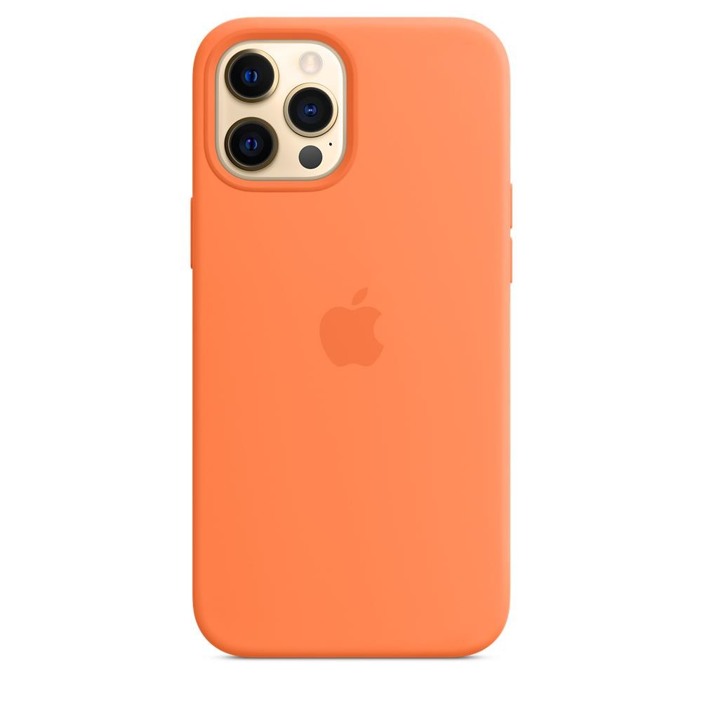 Genuine / Official Apple iPhone 12 Pro Max Silicone MagSafe Case - Kumquat - New
