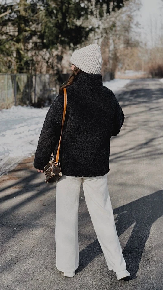 Wolljacke MERINO Schurwolle 100% Merinowolle - antrazit - Bild 3 von 4