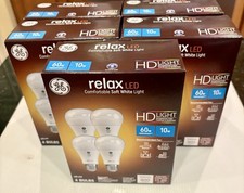  20 bulbs GE Relax LED Light Bulb, 10 watt 60W equivalent Soft White Dimmable