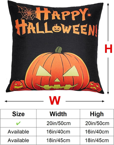 Halloween Decorations Double-Side Printing Pillow Covers 20'' X 20'' Set of 4, w - Picture 7 of 12