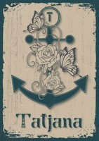 Notizbuch A5 Personalisiert Anker-Design 120 Seiten, Schreibheft, Tagebuch