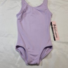 Body Wrappers Lilac tank Leotard Scoop Neckline Front/Back Lined Front SZ 3-4C