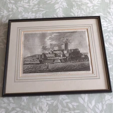 S Hooper / S Sparrow Antique Framed Etching Castle Cornet Guernsey 1777