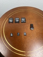 Lot Of 3ea Micro SD Cards 16GB   2GB   1GB With Adapters And USB Card Reader