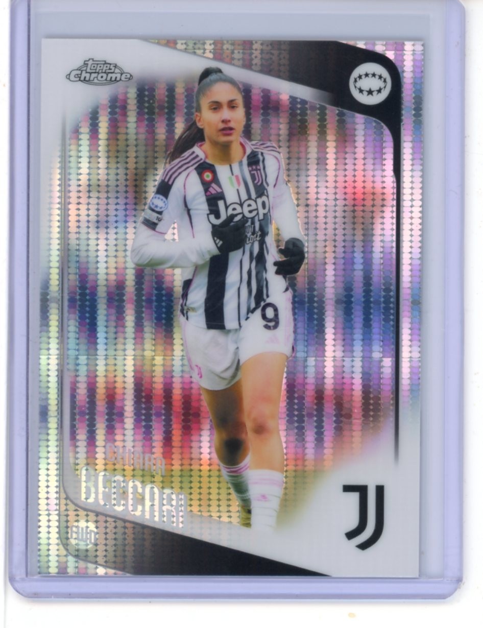 2025-26 TOPPS CHROME UEFA WOMEN'S UWCL PULSAR PRISM CHIARA BECCARI #74