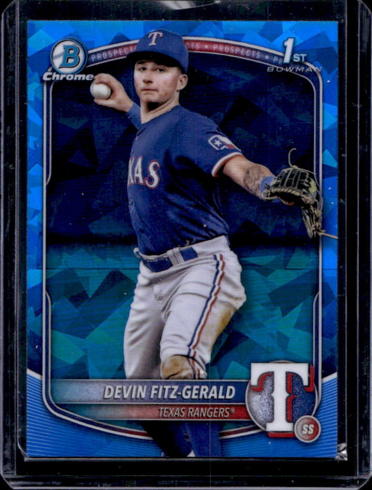 2025 Bowman Chrome Sapphire Devin Fitz-Gerald 1st #BCP-158 Rangers