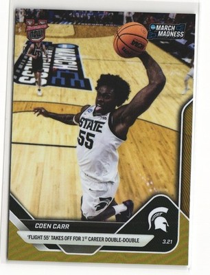 2025-26 Bowman U Now #105 Coen Carr Gold Foil /50 1st Career Double-Double