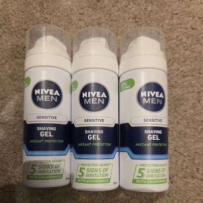 3x Nivea Men Sensitive Mini Rasiergel 30ml,