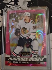 2024 O-Pee-Chee Pink Magma Marquee Rookie #224 Ethan Del Mastro RC (Platinum)