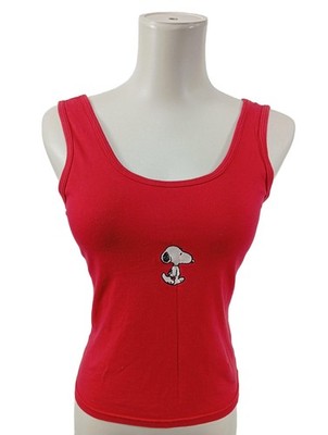 PEANUTS Cropped Top Damen Top Gr. DE 38 rot Casual-Look