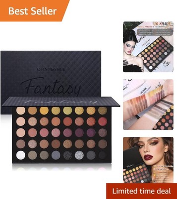 Professional Smokey Eyeshadow Palette - 40 Shades of Glam with Matte & Metallic