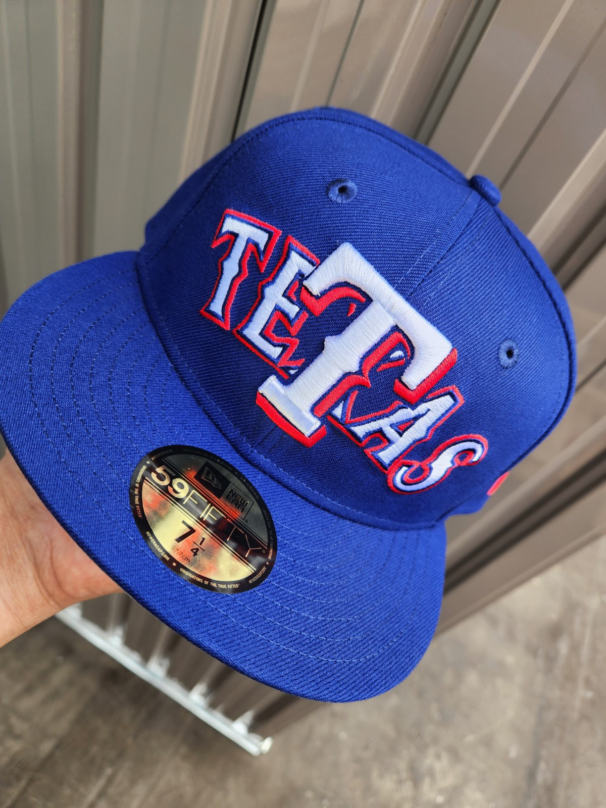 TETAS Texas Rangers overlap Hat. Size 7 1/4 Pulled From MLB. RARE