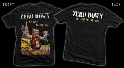 ZERO DOWN   No Limit to the Evil   American Heavy Metal Band T-Shirt