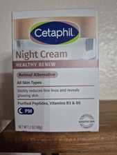Cetaphil Healthy Renew Night Cream Moisturizer Anti-Aging  1.7 oz Peptides PM 🔥