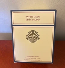 Estee Lauder WHITE LINEN Perfumed Body Powder, Full Size 3.5 oz/100g NIB