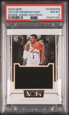 PSA 2023 Panini Noir Victor Wembanyama RC Jumbo Materials Patch Spurs /99 POP/5