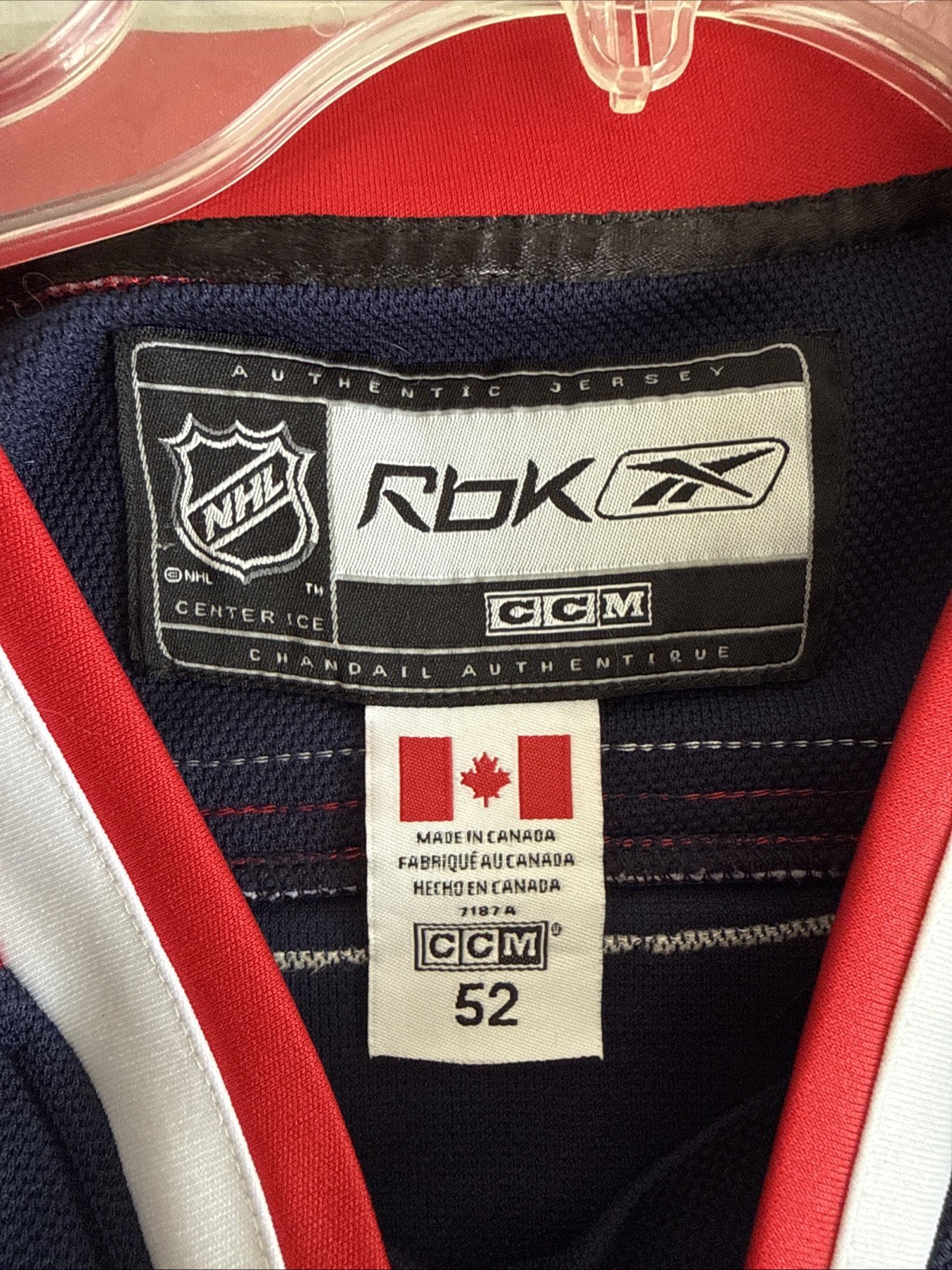 Men’s Reebok Steve Mason #1 Columbus Blue Jackets Jersey NHL Sz 52 - Blue thumbnail 3