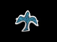 Seagull Ring • Navajo Handcrafted • 925 Sterling Silver • Turquoise • Seabird...
