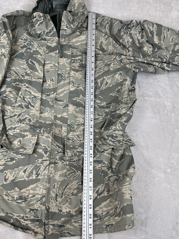 Chaqueta USAF ABU Para Hombres X-Grande Larga Camuflaje Tigre Rayas Patrón Hecha en EE. UU. Cremallera Foto 4 de 4