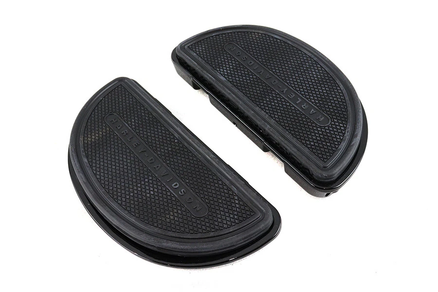 Gloss Black Passenger Half Moon Footboard Set fits Harley Davidson - Image 4 of 4
