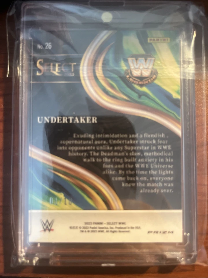 2023 Panini WWE The Undertaker #26 Select Gold Wave Prizm Sensations 01/10 WWF - Image 2 of 2