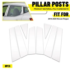 For 2014-2020 Nissan Rogue Chrome Door Pillar Covers Post Trims Car Accessories