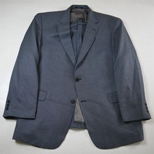 Hart Schaffner Marx 48R Blue Check Wool USA Made Mens Blazer Jacket Sport Coat