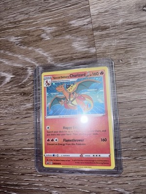 Pokemon TCG Special Delivery Charizard SWSH075 Holo Promo Card | eBay