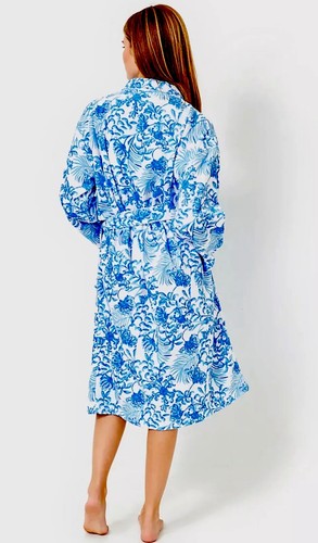 Lilly Pulitzer Neu mit Etikett luxuriöser Frottee Morgenmantel glitzern in der Sonne Einheitsgröße - Bild 3 von 24