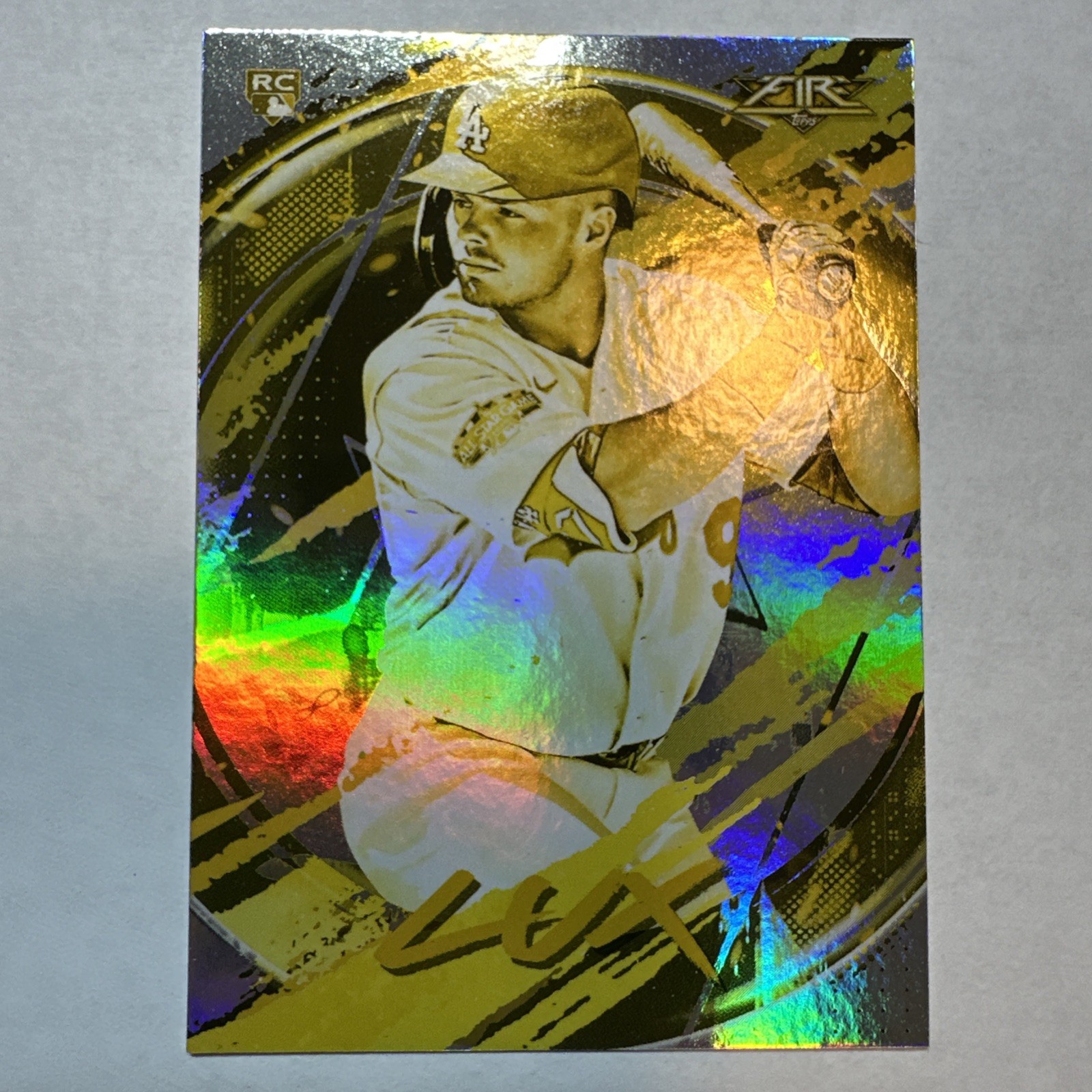 2020 TOPPS FIRE GAVIN LUX GOLD ROOKIE CARD #182 LOS ANGELES DODGERS