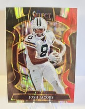 2025 Panini Select - Concourse Josh Jacobs #67 Black & Red Shock Prizm
