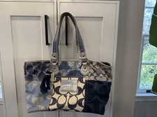 Coach Patchwork Denim Exterior Large Bags & Handbags for Women for