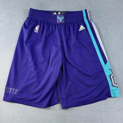 Charlotte Hornets Shorts Mens Large Purple Adidas NBA Basketball Training Gym