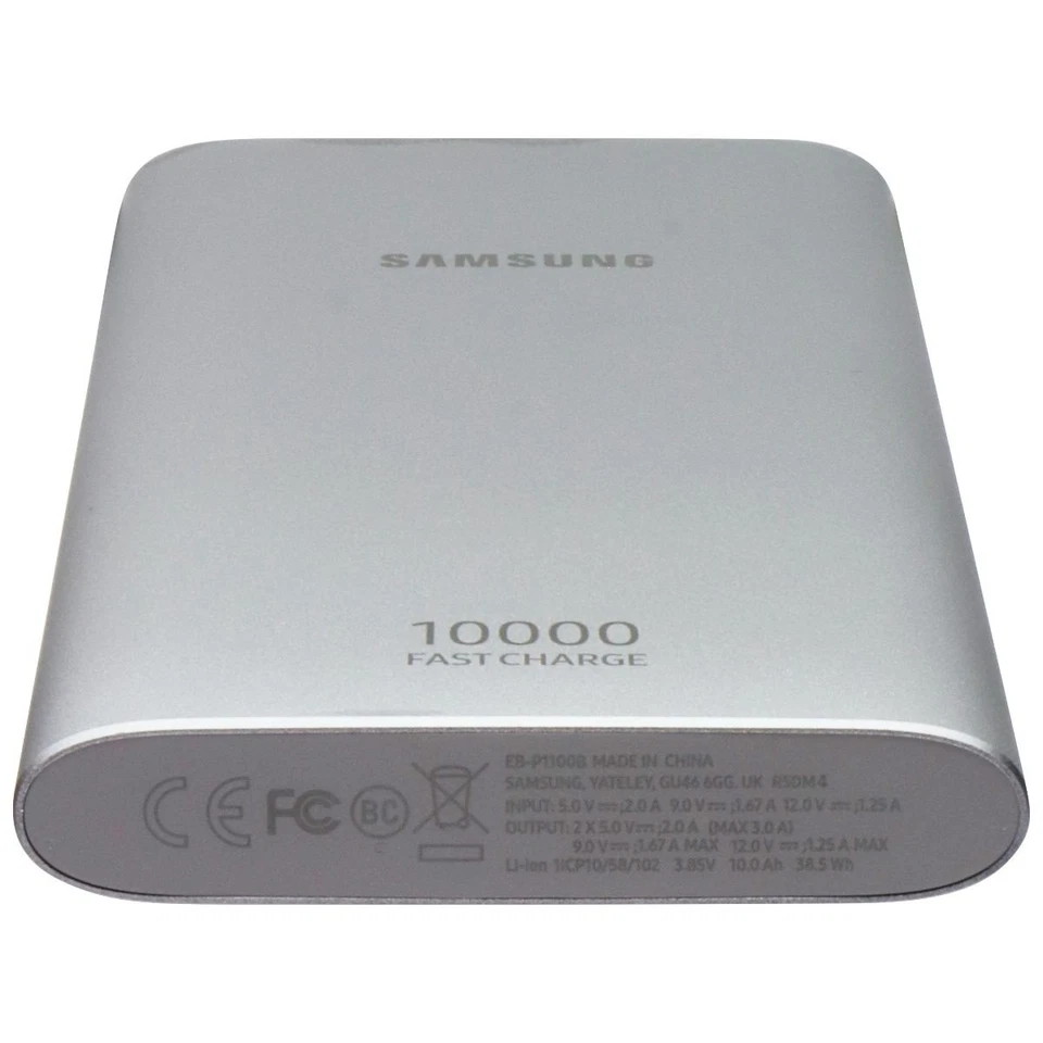 Batería Samsung (10000 mAh) 15W con Cable Micro USB - Plateada (EB-P1100BSE) Foto 4 de 4