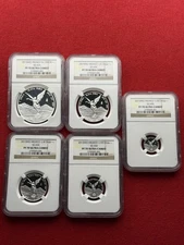 2015 NGC PF70 Banco de Mexico Libertad 5-Coin .999 Silver Proof Set